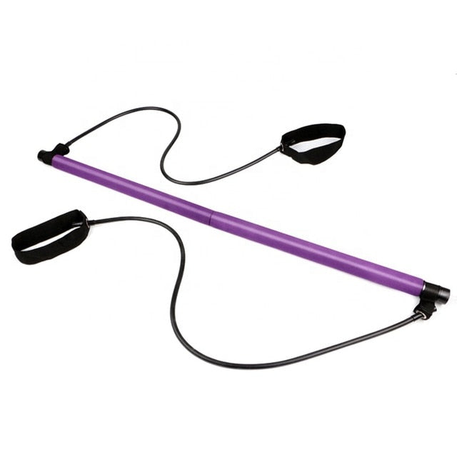 Yoga Pilates Bar Stick with Resistance Band