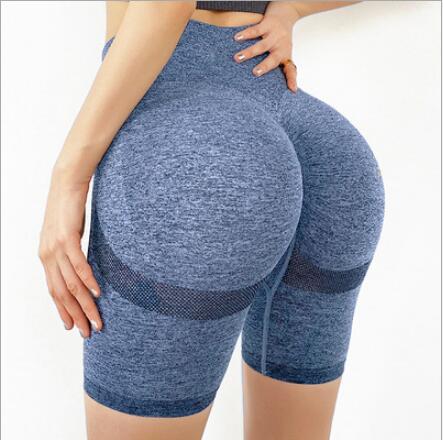 Pantaloncini sportivi da yoga a vita alta slim fit