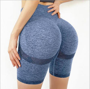 Pantaloncini sportivi da yoga a vita alta slim fit